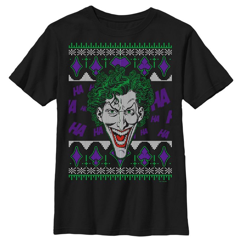 Boy's Batman Joker Sweater T-Shirt, 1 of 6