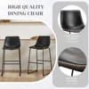 Wooakway Mid-century Accent Chair Armless Industrial Faux Leather Barstools with Metal Legs Dining Chair for Home Office Kitchen Island - 4 of 4