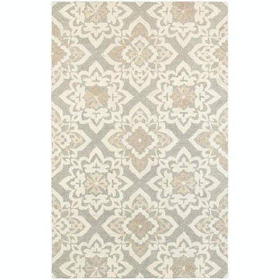 Oriental Weavers Craft 93004 Grey/ Sand Indoor Area Rug - 3'6" x 5'6"