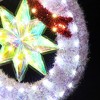LuxenHome 2Ft Tall Silver Tinsel Ornament with Star Outdoor Holiday Decoration with Lights White, Red, Multicolored - 3 of 4