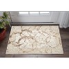 HomeRoots 3' X 5' Beige and Gold Abstract Area Rug - 2 of 4