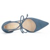 Allegra K Women's Ankle Tie Point Toe High Block Heel Dress Pumps - 4 of 4