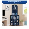 6 Tier Corner Bookshelf Office Display Cubby Industrial Corner Storage Cabinet Rack with USB Charging Station & Power Outlets Charging Station - 2 of 4