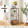 Kemimoto End Table, Small Side Table, Nightstand with 2-Layer Storage Shelves, Sofa Table for Small Spaces, Living Room, Bedroom, Stable Frame - 4 of 4
