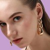 SOHI Women's White Chainlink Drop Earrings - 3 of 3