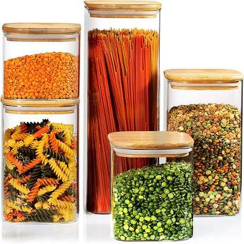 Glass Food Storage Jars, Clear Storage Containers with Airtight Bamboo Lid,  Pantry Organization Jar, Spice, Blooming Tea, Coffee and Sugar Container,  Canister - China Glass Jar and Glass Container price