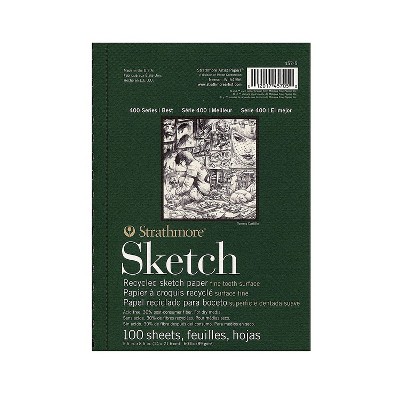 Strathmore 400 Series 5.5" x 8.5" Sketch Pad 100 Sheets/Pad 3/Pack (60694-PK3)