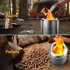 ZAFRO Tabletop Fire Pit 6.7"*7.3¡° with Stand, Smokeless Firepit Outdoor, 304 Stainless Steel Small Table Top Stove Fueled By Pellets Or Wood - 4 of 4