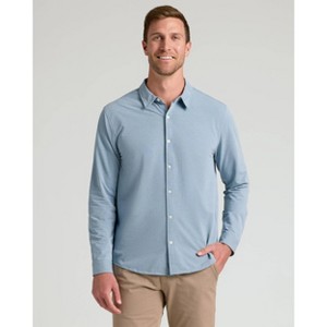 True Classic Men's Stretch Oxford Dress Shirt - Blue L : Target