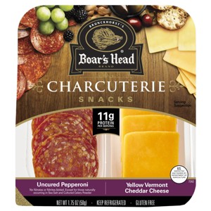Boar's Head Uncured Pepperoni & Vermont Cheddar Cheese Tray - 1.75oz - 1 of 4