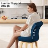Vipbear 26/30 In Counter Height Swivel Barstool with Back,Modern Fabric Swivel Barstools Chair for Kitchen Island,Pub Upholstered Solid Wood Legs - 4 of 4