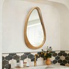 Spassway Asymmetrical Wall Mirror with Wood Frame Unique Irregular Mirror Wall Mounted Decor for Living Room Bathroom Bedroom Vanity Entryway Hallway - 4 of 4