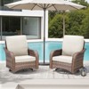 Buenhomino Patio Wicker Chairs Swivel Rocker Outdoor Rocking Chairs Set - 4 of 4