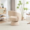 Swivel Accent Chair Armchair, Round Barrel Chair in Fabric for Living Room Bedroom - 3 of 4
