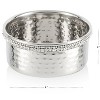 Classic Touch Stainless Steel Wine Coaster with Crystal Bead Edge, 4"D - 3 of 4