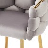 36''H Counter Stools Set of 2, Upholstered Accent Counter Chairs with iron Frame, Softback and Footrest-Merax - 3 of 4
