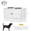 23'' Elevated Dog Bowls with Storage Cabinet,Raised Feeder Stand with 2 Stainless Steel Bowls for Large Dogs,Pet Feeding Station-LAOTIES - 3 of 4