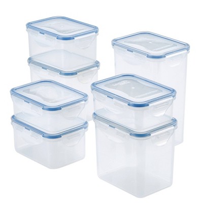 LocknLock Pantry Rectangular Storage Container Set, 4-Piece, Clear