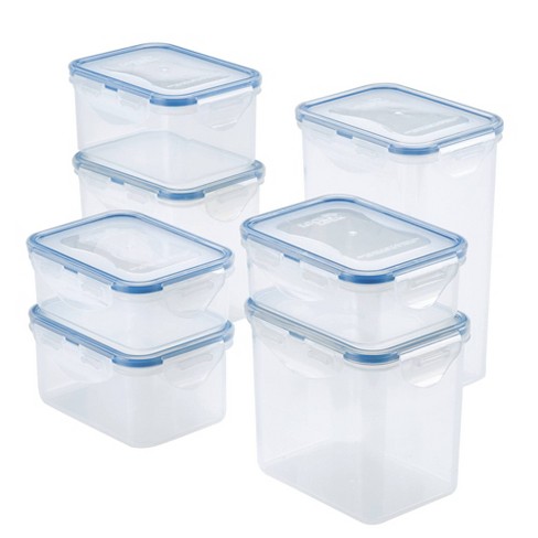Food Storage Containers with Lids Airtight 14 Piece, Plastic Food Containers  for Pantry & Kitchen Organization, BPA Free, Freezer, Microwave &  Dishwasher Safe
