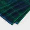 2pk Winter Wonderland Plaid Christmas Hand Towels Blue/Green - Threshold™ - 4 of 4