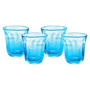 Artland Savannah 10oz 4pk Double Old-Fashioned Glasses Blue/Green