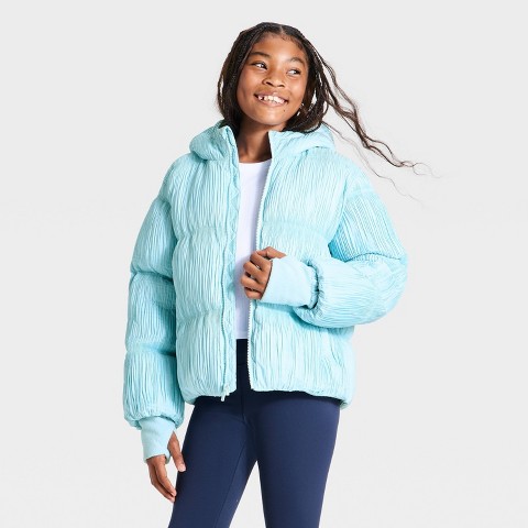Куртка All In Motion Puffer Jacket для девочек, цвет: Синий
