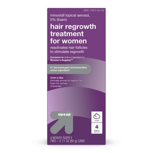 Hair Regrowth Treatment With Minoxidil 5% & Topical Aerosol For Women - 2pk/2.11oz - & Up™ : Target