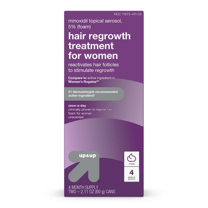Hair Regrowth Treatment with Minoxidil 5% &#38; Topical Aerosol for Women - 2pk/2.11oz - up &#38; up&#8482;, 1 of 10