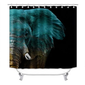 Funny Elephant Shower Curtains for Bathroom Waterproof Fabric Bath Curtain Durable Soft Stylish Bathroom Decor 72x72 Inch - 1 of 1