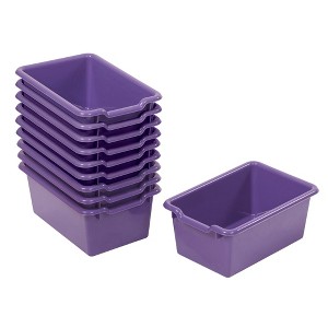 ECR4Kids Storage Bins with Scoop Front Handles - Cubby Compatible - 10-Pack - 1 of 4