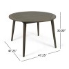 Acacia Wood Outdoor Dining Table, Round Farmhouse Patio Dining Table for Garden, Backyard, Deck or Porch-Maison Boucle - 3 of 4