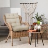 EAGLE PEAK Tufted Outdoor/Indoor High Back Patio Chair Cushions, Set of 2, 46'' x 22'' - 2 of 4