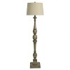 Decor Therapy 61" Crossmill Resin Baluster Distressed Floor Lamp Gray - 2 of 4