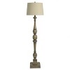 Decor Therapy 61" Crossmill Resin Baluster Distressed Floor Lamp Gray - image 2 of 4