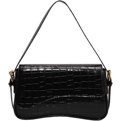 Shoulder Bag for Women Y2K Trendy Purse Vegan Leather Hobo Handbags Clutch Saddle Bag with 2 Removable Strap