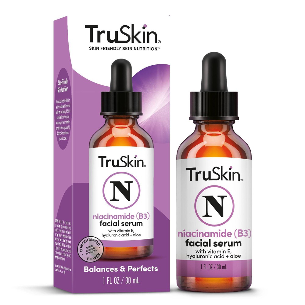 Photos - Cream / Lotion TruSkin Niacinamide Facial Serum with Vitamin E and Hyaluronic Acid - 1 fl oz