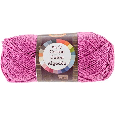 Lion Brand 24/7 Cotton Yarn - 3.5 oz - Lilac