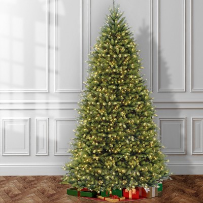 10' Green Dunhill Fir Artificial Christmas Tree with Dual Color LED Lights