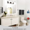 WOWOW 4-Piece Stainless Steel Bathroom Hardware Set - 2 of 4