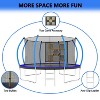 BestParts 14FT Round Trampoline with Ladder, Enclosure Net & Toss Target Game – Blue Steel Frame - 3 of 4