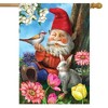 Garden Gnome Spring House Flag Birds Floral 28" x 40" Briarwood Lane - 2 of 4