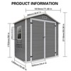 GDFStudio Richard Plastic and Aluminum Alloy Outdoor Storage Shed with Window - 3 of 4