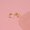 Girls' Freshwater Pearl Flower Screw Back 14k Gold Earrings - In Season Jewelry - 4 of 4