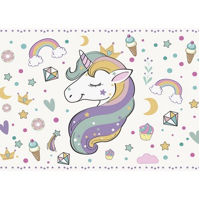 Image of A&A Story Unicorn Vinyl 2'x3' Baby Playmat