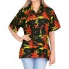 HAPPY BAY Women's Button Down Blouses Casual Tops Summer Beach Party Tropical Blouses Short Sleeve Shirts Hawaiian Dresses for Women - 3 of 4