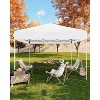 10x10 Pop Up Canopy Tent with 4 Sandbags & Carrying Bag Outdoor Canopy Tent with 3 Adjustable Heights - 2 of 4