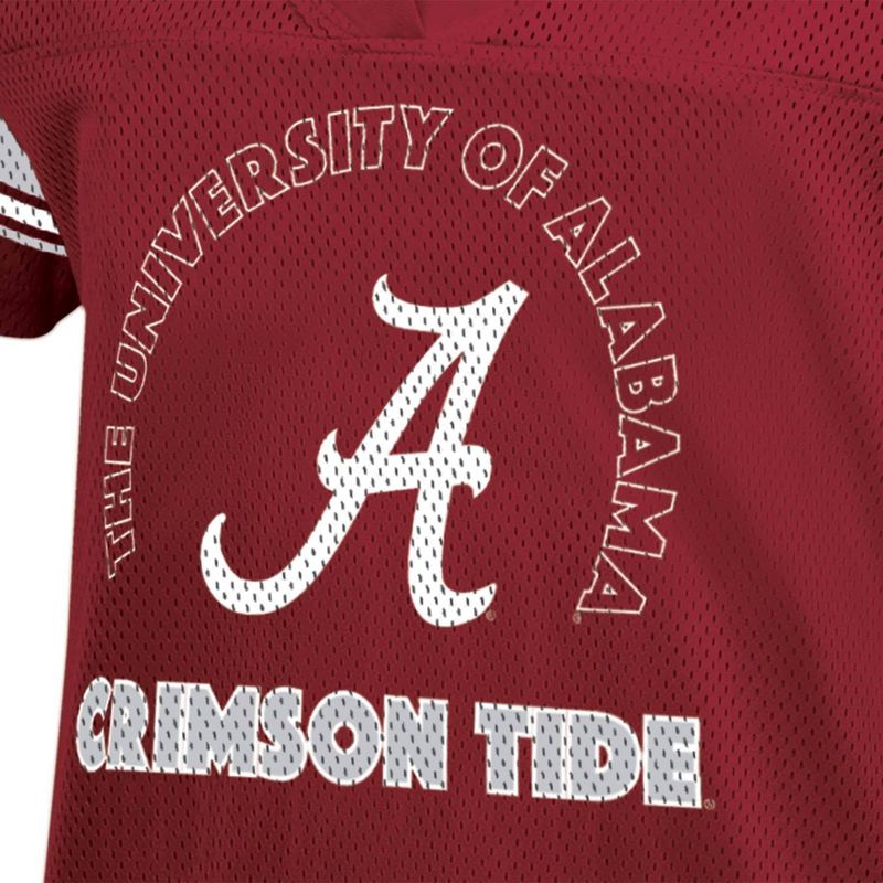 NCAA Alabama Crimson Tide Women&#39;s Mesh Jersey T-Shirt, 3 of 4