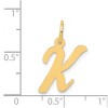 Black Bow Jewelry 14k Yellow Gold, Madison Collection, Medium Script Initial Pendant A-W - 4 of 4