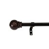 Versailles Vogue 5/8" Rod With Ball Finial Set - Espresso - 2 of 4
