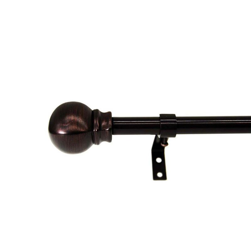 Vogue Adjustable Steel Rod Set with Ball Finial 5/8" Diameter Espresso by Versailles, 2 of 5